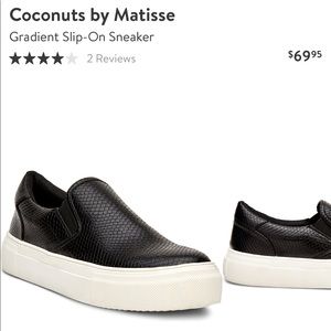 Coconuts by Matisse gradient black snake sneaker